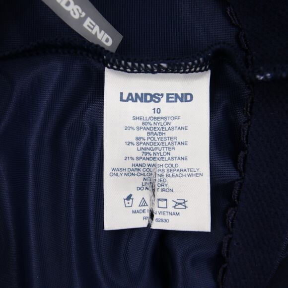 Lands' End Women's Swim Top in Navy Blue - Picture 8 of 9